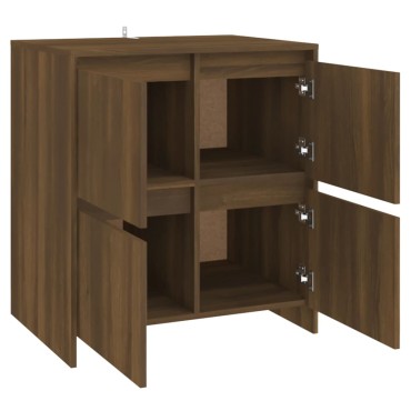 vidaXL Ντουλάπια 2 τεμ. Καφέ Δρυς 70x41x75cm από Επεξ. Ξύλο