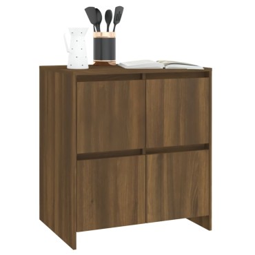 vidaXL Ντουλάπια 2 τεμ. Καφέ Δρυς 70x41x75cm από Επεξ. Ξύλο