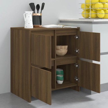 vidaXL Ντουλάπια 2 τεμ. Καφέ Δρυς 70x41x75cm από Επεξ. Ξύλο