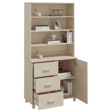 vidaXL Ντουλάπι HAMAR από Μασίφ Ξύλο Πεύκου Μελί 90x40x180cm 1 τεμ.