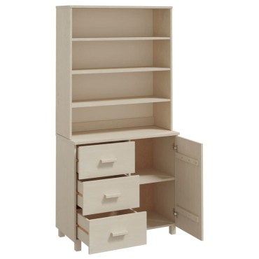 vidaXL Ντουλάπι HAMAR από Μασίφ Ξύλο Πεύκου Μελί 90x40x180cm 1 τεμ.