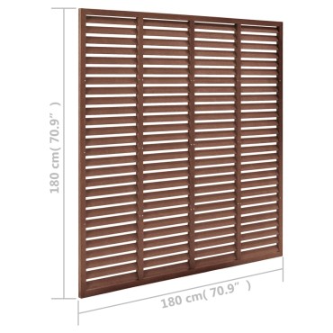 vidaXL Πάνελ Περίφραξης με Περσίδες Καφέ 180x180cm από WPC