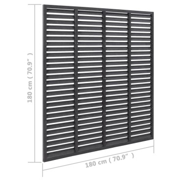 vidaXL Πάνελ Περίφραξης με Περσίδες Γκρι 180x180cm από WPC