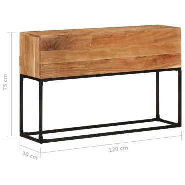 vidaXL Τραπέζι Κονσόλα 120x30x75cm από Μασίφ Ξύλο Ακακίας 1 τεμ.