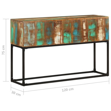 vidaXL Τραπέζι Κονσόλα 120x30x75cm από Μασίφ Ανακυκλωμένο Ξύλο 1 τεμ.