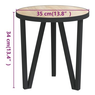 vidaXL Τραπεζάκι Sonoma Δρυς από MDF 35x34cm 1 τεμ.