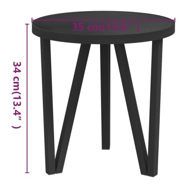 vidaXL Τραπεζάκι Μαύρο από MDF 35x34cm 1 τεμ.