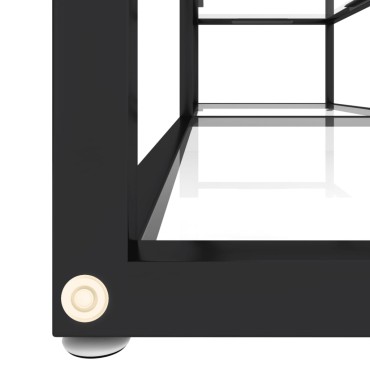 vidaXL Έπιπλο Τηλεόρασης Διαφανές 140x40x40,5cm από Γυαλί Ασφαλείας