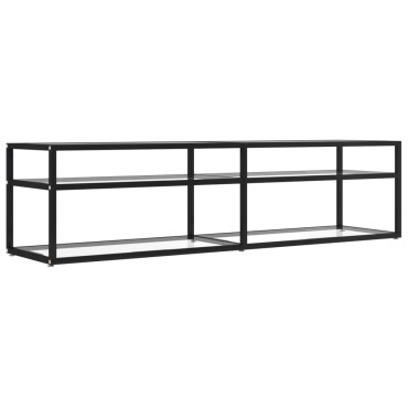 vidaXL Έπιπλο Τηλεόρασης Διαφανές 160x40x40,5cm από Γυαλί Ασφαλ.