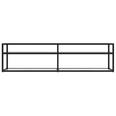vidaXL Έπιπλο Τηλεόρασης Διαφανές 160x40x40,5cm από Γυαλί Ασφαλ.