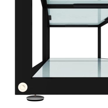 vidaXL Έπιπλο Τηλεόρασης Λευκό Όψη Μαρμάρου 160x40x40,5cm Ψημένο Γυαλί