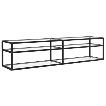 vidaXL Έπιπλο Τηλεόρασης Διαφανές 180x40x40,5cm από Ψημένο Γυαλί