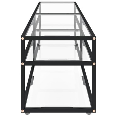 vidaXL Έπιπλο Τηλεόρασης Διαφανές 180x40x40,5cm από Ψημένο Γυαλί