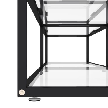vidaXL Έπιπλο Τηλεόρασης Διαφανές 180x40x40,5cm από Ψημένο Γυαλί