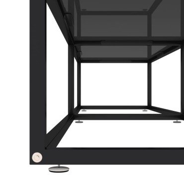 vidaXL Έπιπλο Τηλεόρασης Μαύρο 180x40x40,5cm από Γυαλί Ασφαλ.