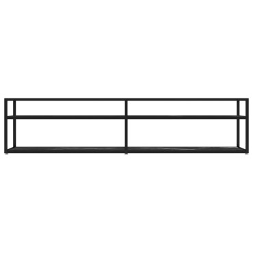 vidaXL Έπιπλο Τηλεόρασης Λευκό Όψη Μαρμάρου 180x40x40,5cm Γυαλί Ασφαλ.