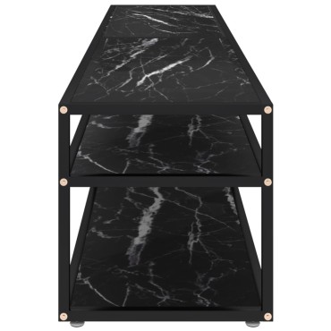 vidaXL Έπιπλο Τηλεόρασης Λευκό Όψη Μαρμάρου 180x40x40,5cm Γυαλί Ασφαλ.