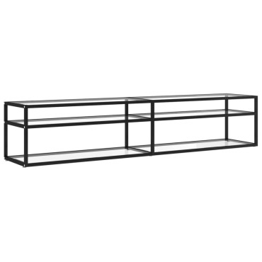 vidaXL Έπιπλο Τηλεόρασης Διαφανές 200x40x40,5cm από Γυαλί Ασφαλ.
