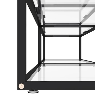 vidaXL Έπιπλο Τηλεόρασης Διαφανές 200x40x40,5cm από Γυαλί Ασφαλ.