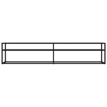 vidaXL Έπιπλο Τηλεόρασης Μαύρο 200x40x40,5cm από Γυαλί Ασφαλ.