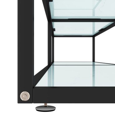 vidaXL Έπιπλο Τηλεόρασης Λευκό Όψη Μαρμάρου 220x40x40,5cm Ψημένο Γυαλί