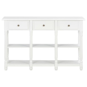 vidaXL Τραπέζι Κονσόλα Λευκό 120x30x76cm από MDF 1 τεμ.