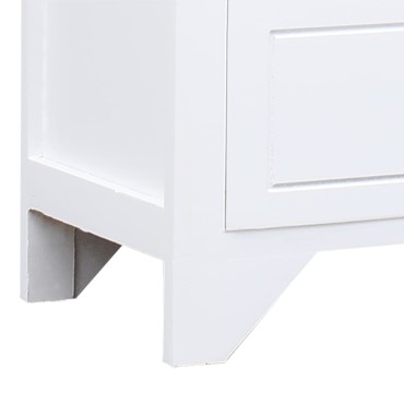 vidaXL Έπιπλο Τηλεόρασης Λευκό 108x30x40cm από Μασίφ Ξύλο Παυλώνιας