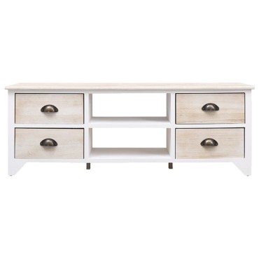 vidaXL Έπιπλο Τηλεόρασης 108x30x40cm από Μασίφ Ξύλο Παυλώνιας