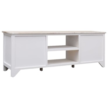 vidaXL Έπιπλο Τηλεόρασης 108x30x40cm από Μασίφ Ξύλο Παυλώνιας