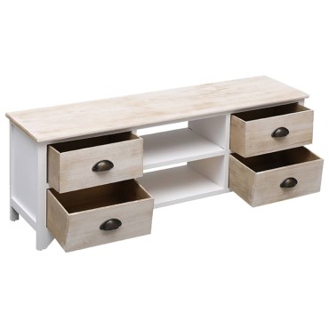 vidaXL Έπιπλο Τηλεόρασης 108x30x40cm από Μασίφ Ξύλο Παυλώνιας