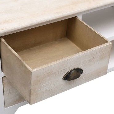 vidaXL Έπιπλο Τηλεόρασης 108x30x40cm από Μασίφ Ξύλο Παυλώνιας