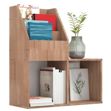 vidaXL Παιδική Ραφιέρα Περιοδικών Sonoma Δρυς 71x30x78,5cm Επεξ. Ξύλο 1 τεμ.