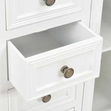 vidaXL Συρταριέρα Λευκή 70x28x70cm από Μασίφ Ξύλο Πεύκου 1 τεμ.