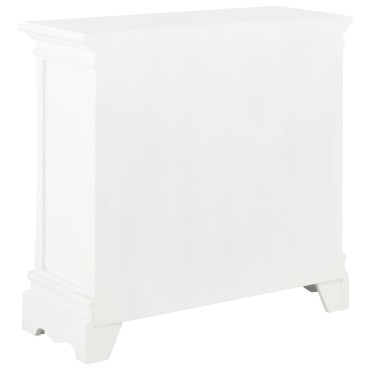 vidaXL Συρταριέρα Λευκή 70x28x70cm από Μασίφ Ξύλο Πεύκου 1 τεμ.