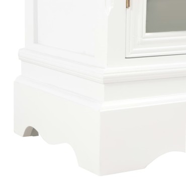 vidaXL Συρταριέρα Λευκή 70x28x70cm από Μασίφ Ξύλο Πεύκου 1 τεμ.