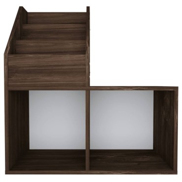 vidaXL Παιδική Ραφιέρα Περιοδ. Καπνιστή Δρυς 71x30x78,5cm Επεξ. Ξύλο 1 τεμ.