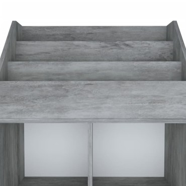 vidaXL Παιδική Ραφιέρα Περιοδικών Γκρι Σκυρ. 71x30x114cm Επεξ. Ξύλο 1 τεμ.