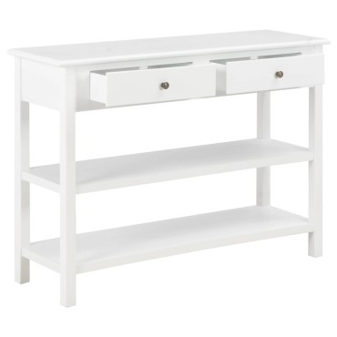 vidaXL Κονσόλα Λευκή 110x35x80cm από MDF 1 τεμ.