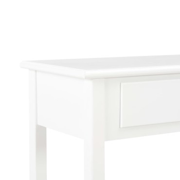 vidaXL Κονσόλα Λευκή 110x35x80cm από MDF 1 τεμ.