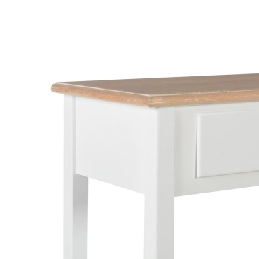 vidaXL Κονσόλα Λευκή 110x35x80cm από MDF 1 τεμ.