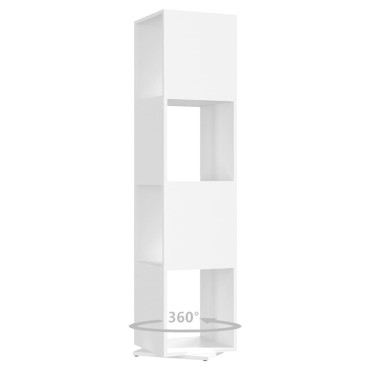 vidaXL Ντουλάπι Περιστρεφόμενο Λευκό 34,5x34,5x75,5cm Επεξ. Ξύλο 1 τεμ.