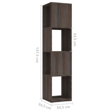 vidaXL Ντουλάπι Περιστ. Γκρι/Sonoma Δρυς 34,5x34,5x75,5cm Επεξ. Ξύλο 1 τεμ.