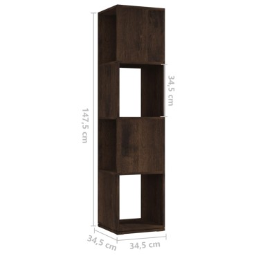 vidaXL Ντουλάπι Περιστρ. Καπνιστή Δρυς 34,5x34,5x75,5cm Επεξ. Ξύλο 1 τεμ.