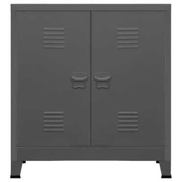 vidaXL Αρχειοθήκη Βιομηχανικού Στιλ Ανθρακί 90x40x100cm Ατσάλινη 1 τεμ.