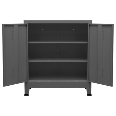 vidaXL Αρχειοθήκη Βιομηχανικού Στιλ Ανθρακί 90x40x100cm Ατσάλινη 1 τεμ.