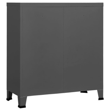 vidaXL Αρχειοθήκη Βιομηχανικού Στιλ Ανθρακί 90x40x100cm Ατσάλινη 1 τεμ.