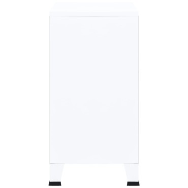 vidaXL Αρχειοθήκη Βιομηχανικού Στιλ Λευκή 75x40x80cm Ατσάλινη 1 τεμ.