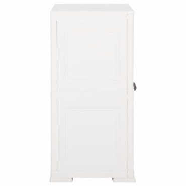 vidaXL Πλαστικό Ντουλάπι Angora Λευκό 79x43x85,5cm με Σχέδιο Ξύλου 1 τεμ.