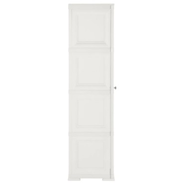 vidaXL Πλαστικό Ντουλάπι Angora Λευκό 40x43x164cm με Σχέδιο Ξύλου 1 τεμ.