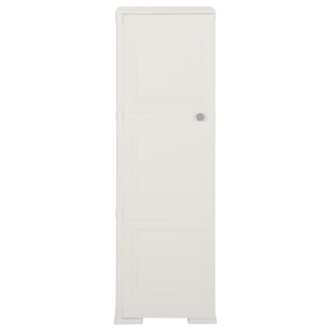 vidaXL Πλαστικό Ντουλάπι Angora Λευκό 40x43x125cm με Σχέδιο Ξύλου 1 τεμ.